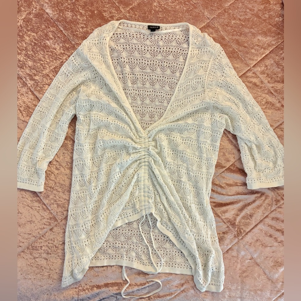 Torrid White Knit Cardigan size 3 3X